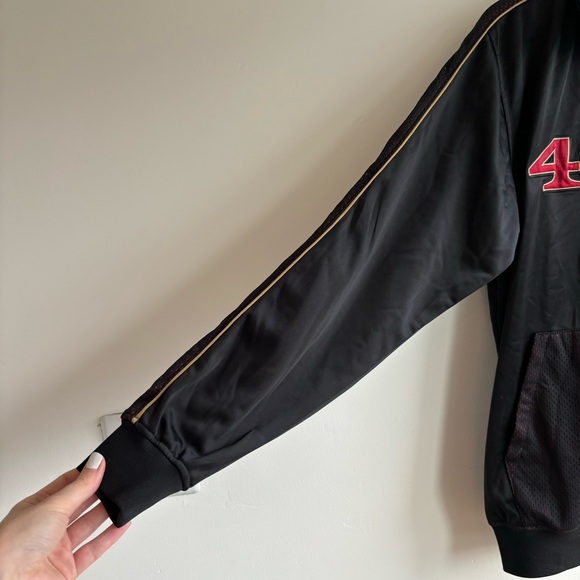Vintage Y2K Majestic San Francisco 49ers mesh black track jacket | MT TALL - Picture 4 of 12